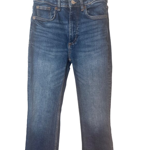 2/$30 ZARA Womens Size 2 Distressed Hem Straight Leg Jeans - Picture 6 of 12